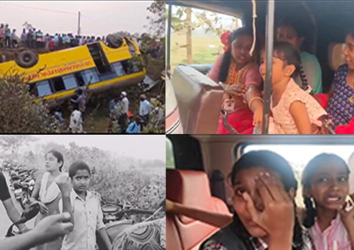 School bus accident in khammam district